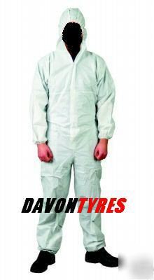 X/l disposable hooded coversuit re-usable **freepost**
