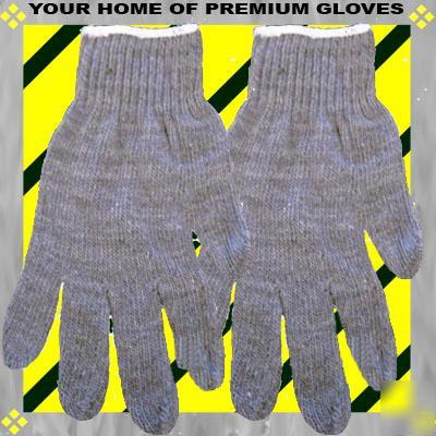 30 pairs large heavyweight knit grey work gloves go get