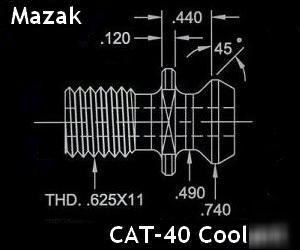 Mazak cnc cat-40 coolant retention knobs
