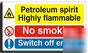 Petrol-no smoke sign-s. rigid-600X350MM(mu-027-ru)