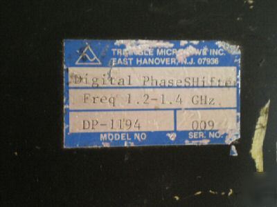 Triangle microwave digital phase shifter 1.2 - 1.4 ghz