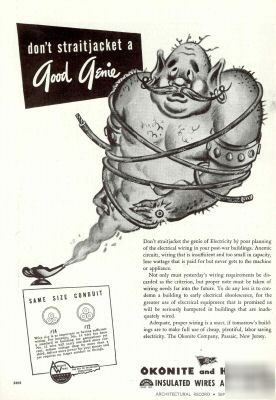 1944 okonite insulated wires and cables genie ad