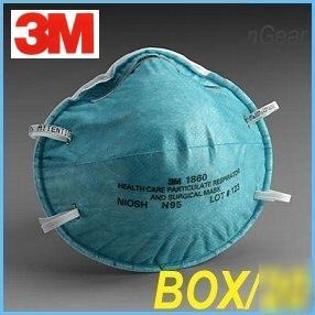 3M1860 N95 respirator surgical mask, 3M 1860, box/20
