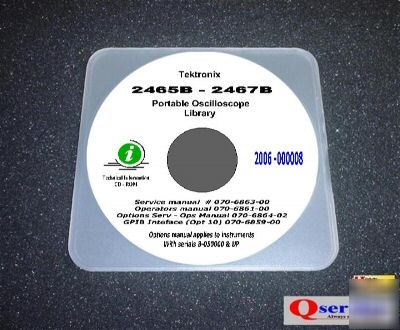 Tektronix tek 2467B service+operators+gpib+options cd