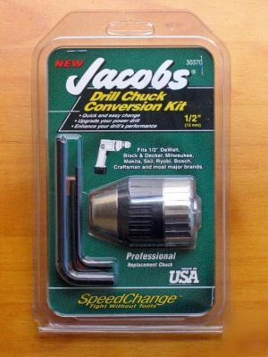 New jacobs drill chuck conversion kit -1/2-in 