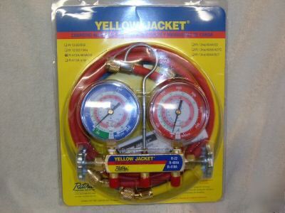 Yellow-jacket 2-valve r-12,r-22 & r-134A w/60