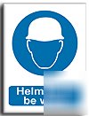 Helmets to be worn sign-a.vinyl-200X250MM(ma-030-ae)