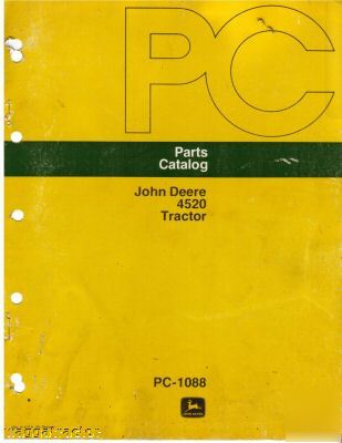 John deere 4520 tractor spare parts book catalog
