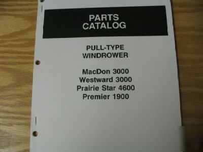 Macdon windrower 300 4600 1900 parts catalog