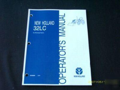 New holland 32LC loader operators manual td tla tna