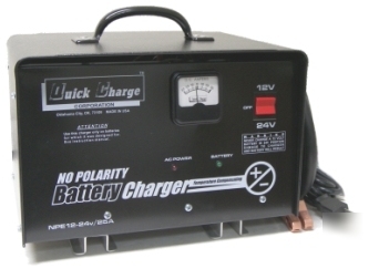 12-24 volt 25 amp no polarity portable battery charger