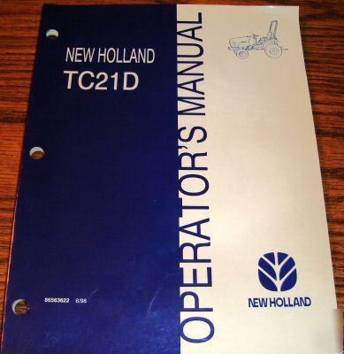 New holland TC21D tractor operator's manual nh book