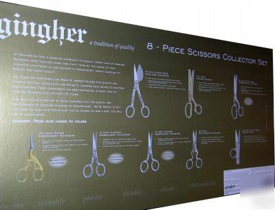 Gingher 8 piece scissors set collectors set