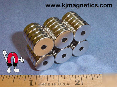 30 strong&handy neodymium ring magnets - 1/2