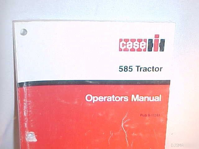 Ih case 585 tractor operator manual pub 9 - 11261