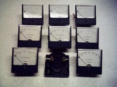 Simpson panel meters, used, different scales, 3.5