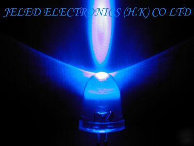 New 200X 10MM super bright blue led lamp 40KMCD f/sh