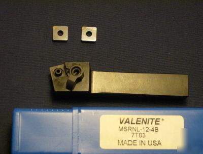 New valenite tool kit msrnl-12-4B w/ pcbn edge inserts