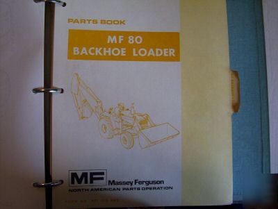 Original massey ferguson mf 80 backhoe laoder parts bk
