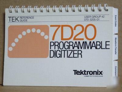 Tek 7D20 pocket quick reference booklet, original