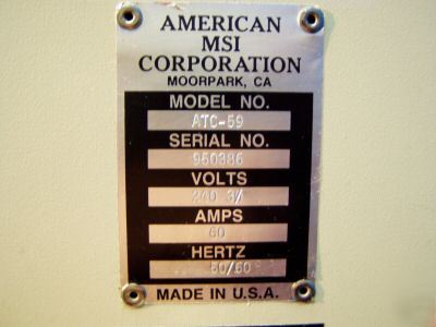 American msi mold temperature controller m/n: atc-59