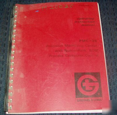 G&l giddings lewis pmc-35 machining center ops manual 