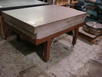 Brown and sharp granite surface plate with stand