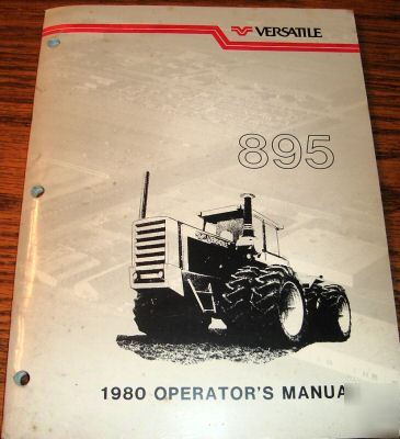 Versatile 895 tractor operators manual book