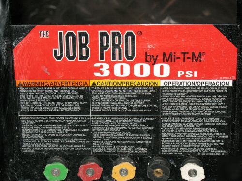 3000PSI mi-t-m job pro power pressure washer