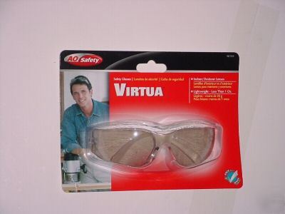 Aosafety virtua indoor/outdoor safety glasses ansi/osha