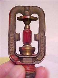 Vintage brass fire sprinkler head grinnell ea-1 antique