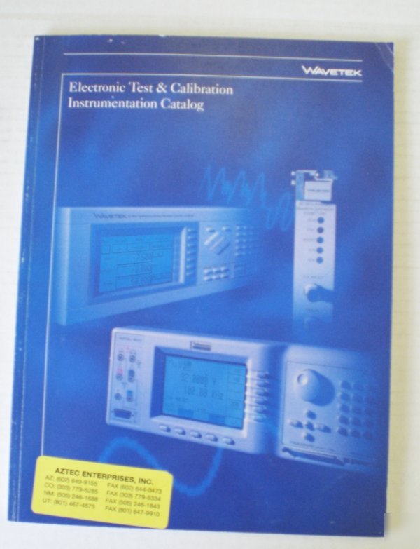Wavetek electronic test & calibration catalog