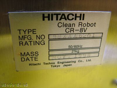 Hitachi m-511E clean wafer robot cr-8V model 98XAA6201 
