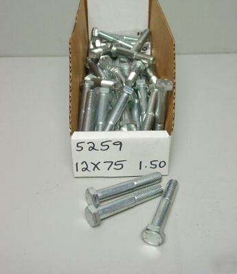 M12 - 1.5 x 75MM metric bolts grade 8.8, qty (1EA.)