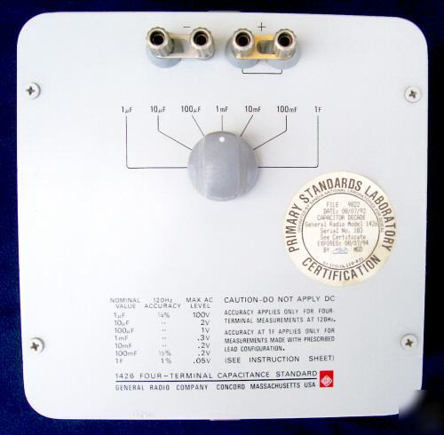 General radio 1426 capacitance standard 4 term. genrad