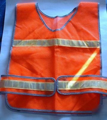 New traffic safety vest refective strip velcro waist xl