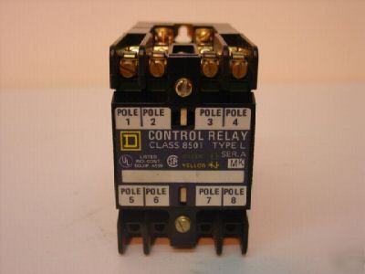 Square d control relay class 8501TYPE lo-80 #1616 g