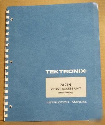 Tek tektronix 7A21N original service/operating manual