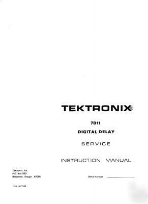Tek tektronix 7D11 opertion & service manual