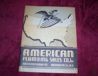 Vintage american plumbing sales catalog brooklyn 1940's
