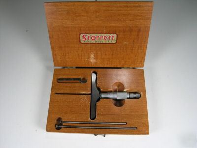 Starrett 0 - 3 inch depth micrometer #445 ( excellent )