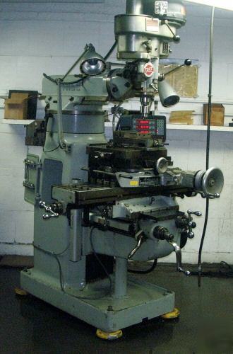 Tree 2UVR 1Â½hp milling machine, feed, rotary table, dig