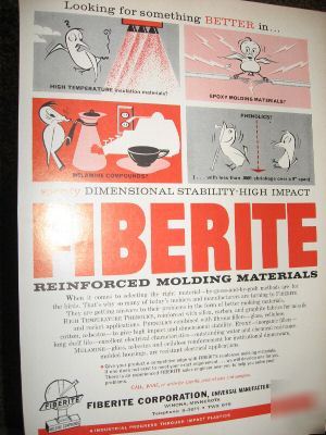 1960's fiberite co. catalog ad page asbestos