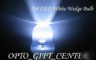 New 100X 194/168 led white big-led wedge bulb 12V f/s