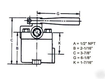 Nopak 4-way cylinder control valve, 1/2