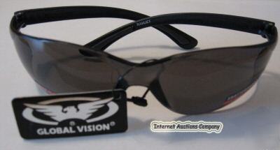 Ramjet safety glasses by global vision grey/smoked lens