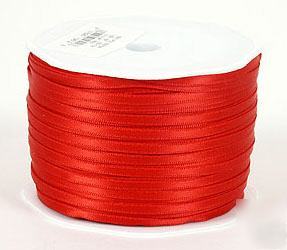 1/16 in 100 yd red double face satin ribbon gift pack +