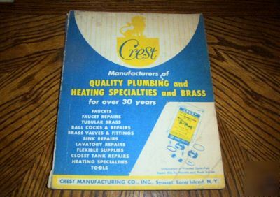 1963 crest plumbing, heating, and brass catalog 