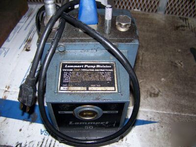 Lammert vacuum pump westinghouse motor 1/3 hp