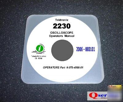 Tektronix tek 2230 oscilloscope operators manual cd